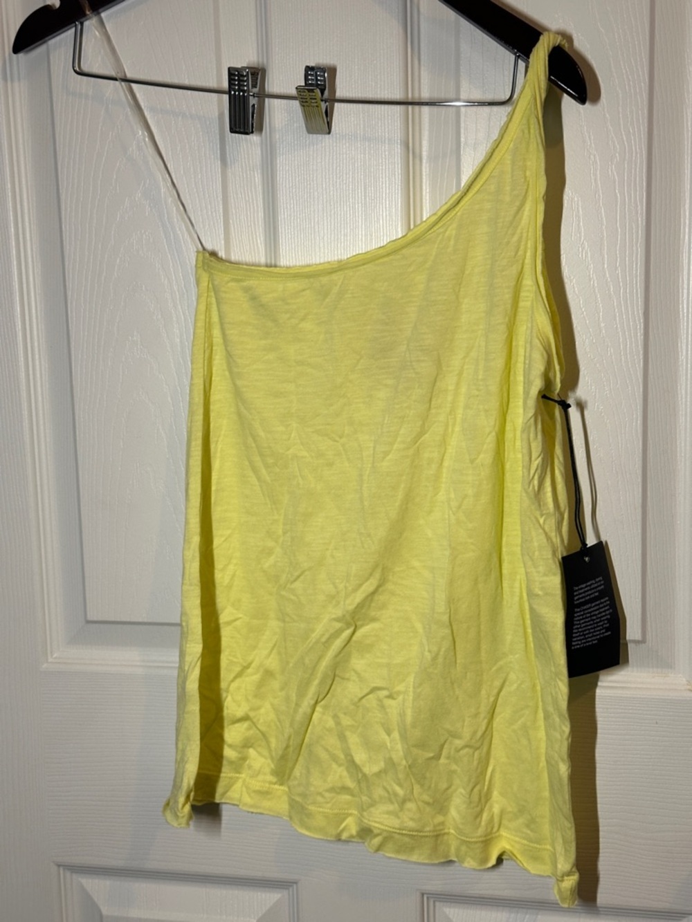Chaser Yellow One-Shoulder Women's Top NWT small